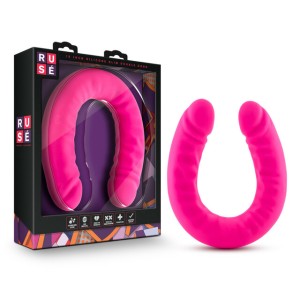 Blush Ruse 18 Inch Silicone Slim Double Dong Hot Pink