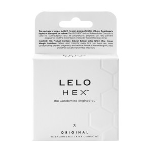 Hex Original Condoms, 3 Pack