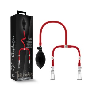 Blush Temptasia Nipple Squeeze Pump System Black