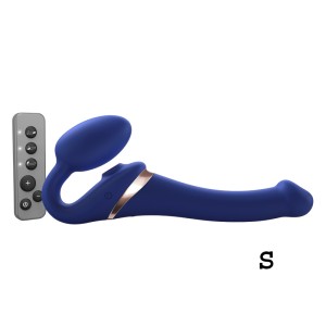 Multi Orgasm Bendable Strap-on S Night Blue