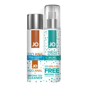 Jo H2o Anal Original Lubricant 4oz + Gwp Jo Misting Toy Cleaner 4oz