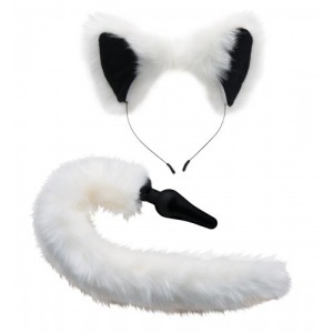 Xr Tz White Fox Tail And Ears Set