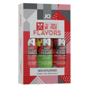 Jo Tri-me Triple Pack Flavors Various Lubricant 1 Floz / 30 Ml