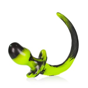Bulldog, Puppy Tail Buttplug, Acid Swirl, Large