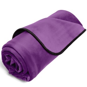 Fascinator Throw Aubergine  Microvelvet Mini