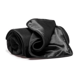 Fascinator Throw Black Microvelvet Regular Size