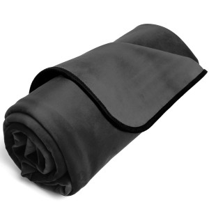 Fascinator Throw Black Velvish Travel Size