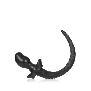 Pug Puppy Tail Buttplug Black Small