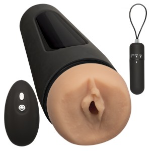 Doc Johnson Main Squeeze The Original Vibro Ultraskyn Stroker Pussy Vanilla