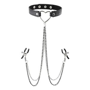 Amor Collar With Nipple Jewelry