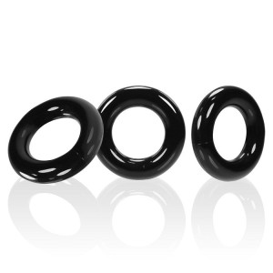 Willy Rings, 3-pack Cockrings Black