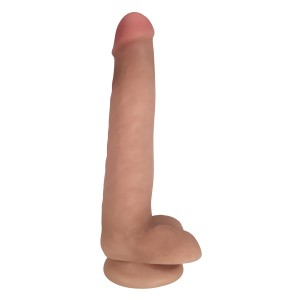 Easy Riders 8 Inch Dual Density Dildo With Balls Flesh