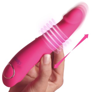 Blaster 7x Thrusting Silicone Vibrator Pink