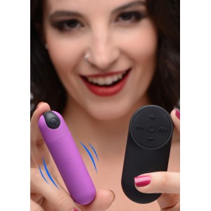 Vibrating Bullet With Remote Control Purple