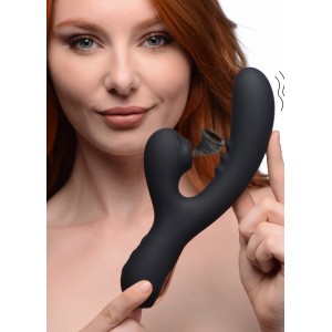 8x Silicone Suction Rabbit Black