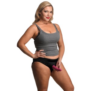 Lace Envy Black Crotchless Panty Harness 2xl
