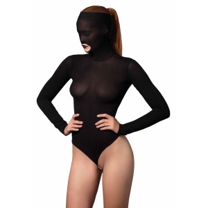 Opaque Masked Teddy With Beaded G-string