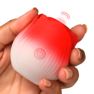 Pulsing Petals Throbbing Rose Clit Stimulator Red