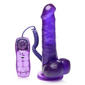 7.5 Inch Suction Cup Vibrating Dildo Purple