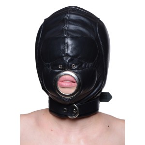 Leather Padded Hood With Mouth Hole Mediumlarge