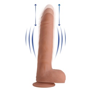 Vibrating & Thrusting Remote Control Silicone Dildo 9 Inch