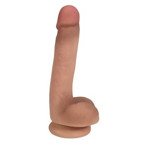 Easy Riders 7 Inch Dual Density Dildo With Balls Flesh