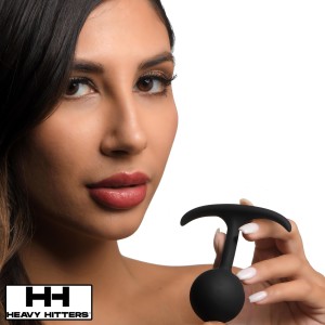 Premium Silicone Round Weighted Anal Plug Small