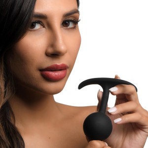 Premium Silicone Round Weighted Anal Plug Medium
