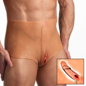 Pussy Panties Silicone Vagina + Ass Panties Large