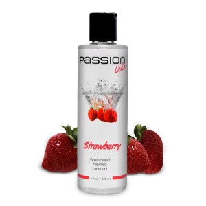 Passion Licks Strawberry Water Based Flavored Lubricant 8 Oz