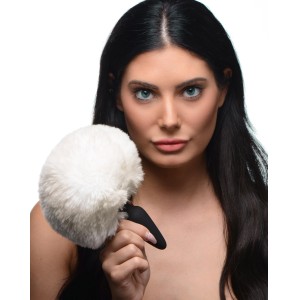 Small Anal Plug With Interchangeable Bunny Tail White