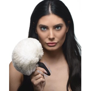 Small Vibrating Anal Plug With Interchangeable Bunny Tail White