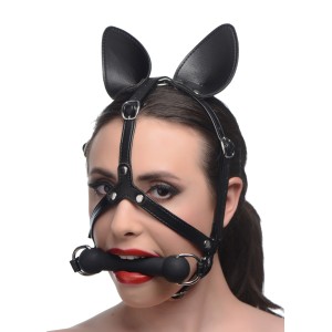 Dark Horse Pony Head Harness With Silicone Bit