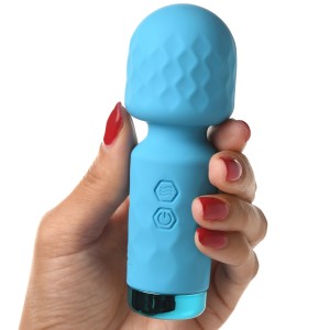 10x Mini Silicone Wand Blue