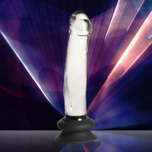 Glass Dildo With Silicone Base 7.6 Inch