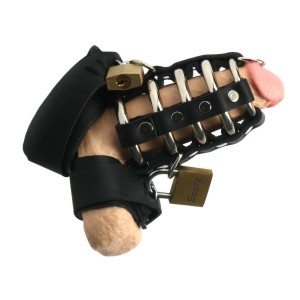 Leviathans Gates Of Hell Leather Chastity Cage