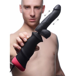 Mega-pounder Hand-held Thrusting Silicone Dildo