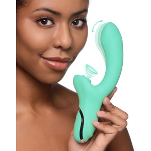 10x Minty Air-stim Silicone Rabbit Vibrator
