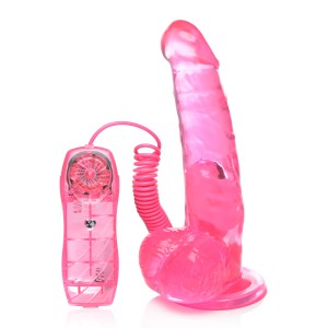 7.5 Inch Suction Cup Vibrating Dildo Pink