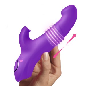Blaster 7x Thrusting Silicone Rabbit Vibrator Purple