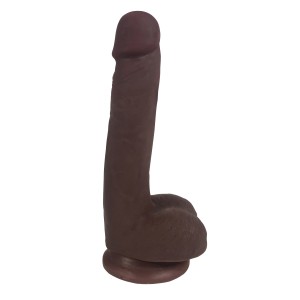 Easy Riders 7 Inch Dual Density Dildo With Balls Brown