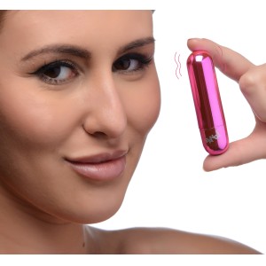 10x Rechargeable Vibrating Metallic Bullet Pink