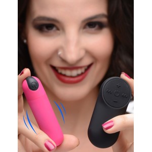 Vibrating Bullet With Remote Control Pink
