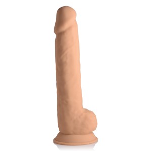 Silexpan Medium Hypoallergenic Silicone Dildo With Balls 10 Inch