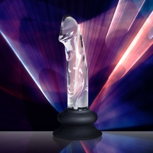 Glass Dildo With Silicone Base 5.6 Inch
