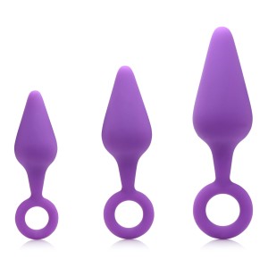 Rump Ringers 3 Piece Silicone Anal Plug Set Purple
