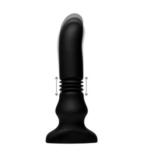 Silicone Vibrating And Thrusting Plug With Remote Control