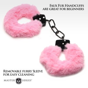 Cuffed In Fur Furry Handcuffs Pink