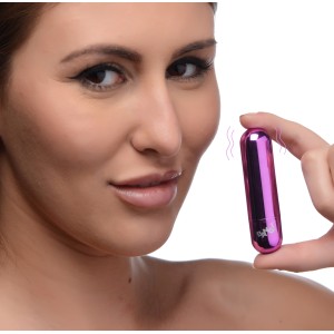 10x Rechargeable Vibrating Metallic Bullet Purple