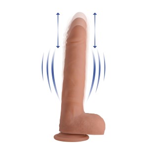 Vibrating & Thrusting Remote Control Silicone Dildo 10 Inch